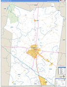 Christian County Wall Map Basic Style