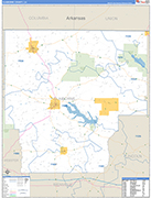 Claiborne County Wall Map Basic Style