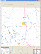 Clare County Wall Map Basic Style