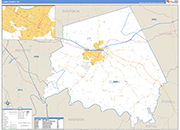 Clark County Wall Map Basic Style