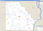Clark County Wall Map Basic Style