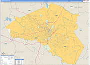 Clarke Wall Map Basic Style