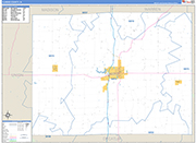 Clarke Wall Map Basic Style