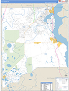 Clay County Wall Map Basic Style