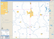 Clay County Wall Map Basic Style