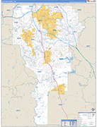Clayton County Wall Map Basic Style