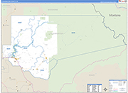 Clearwater Wall Map Basic Style