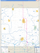 Clinton Wall Map Basic Style