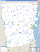 Clinton County Wall Map Basic Style