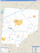 Clinton County Wall Map Basic Style