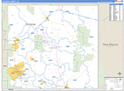 Cochise County Wall Map Basic Style