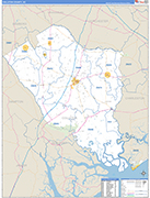 Colleton Wall Map Basic Style