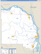 Columbia Wall Map Basic Style