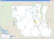 Colusa Wall Map Basic Style