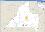 Conecuh Wall Map Basic Style