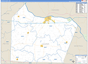 Cooper Wall Map Basic Style