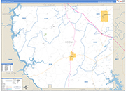 Coosa Wall Map Basic Style