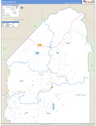Costilla Wall Map Basic Style