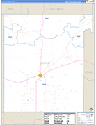 Cottle County Wall Map Basic Style