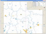 Cottonwood County Wall Map Basic Style