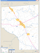 Covington County Wall Map Basic Style