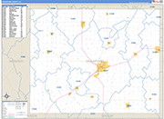 Crawford County Wall Map Basic Style