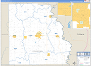 Crawford Wall Map Basic Style