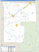 Crawford Wall Map Basic Style