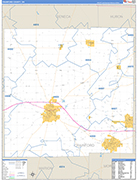 Crawford Wall Map Basic Style