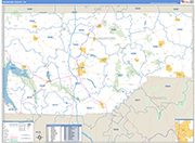 Crawford Wall Map Basic Style