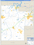 Creek Wall Map Basic Style