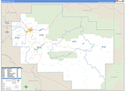 Crook County Wall Map Basic Style
