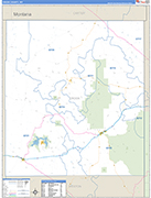 Crook County Wall Map Basic Style