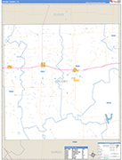 Crosby County Wall Map Basic Style