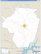 Cumberland Wall Map Basic Style