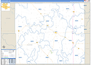 Custer Wall Map Basic Style