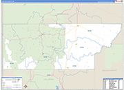 Custer Wall Map Basic Style