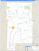 Dallas Wall Map Basic Style