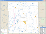 Daviess County Wall Map Basic Style