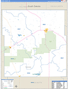 Dawes County Wall Map Basic Style