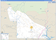 Dawson County Wall Map Basic Style
