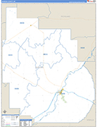 Dawson County Wall Map Basic Style