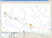 Dawson County Wall Map Basic Style