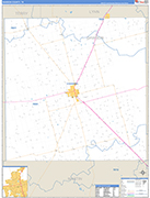 Dawson County Wall Map Basic Style