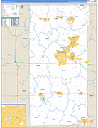 DeKalb County Wall Map Basic Style