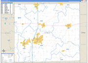 DeKalb Wall Map Basic Style
