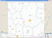 DeKalb County Wall Map Basic Style