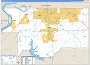 DeSoto County Wall Map Basic Style