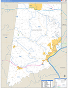 Dearborn Wall Map Basic Style