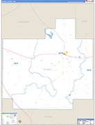 Debaca County Wall Map Basic Style